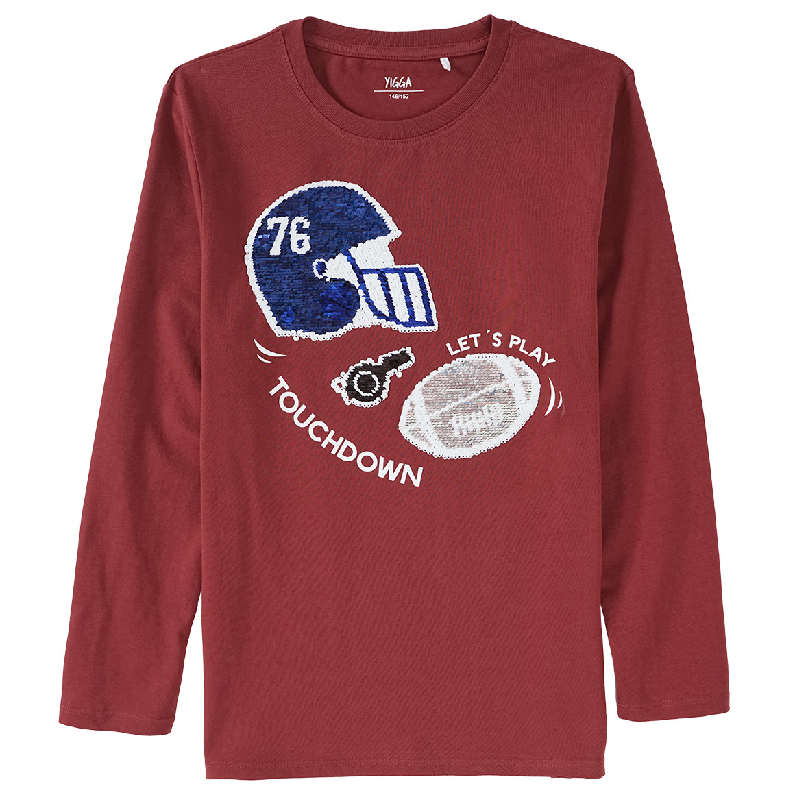 Jungen Langarmshirt mit Wendepailletten