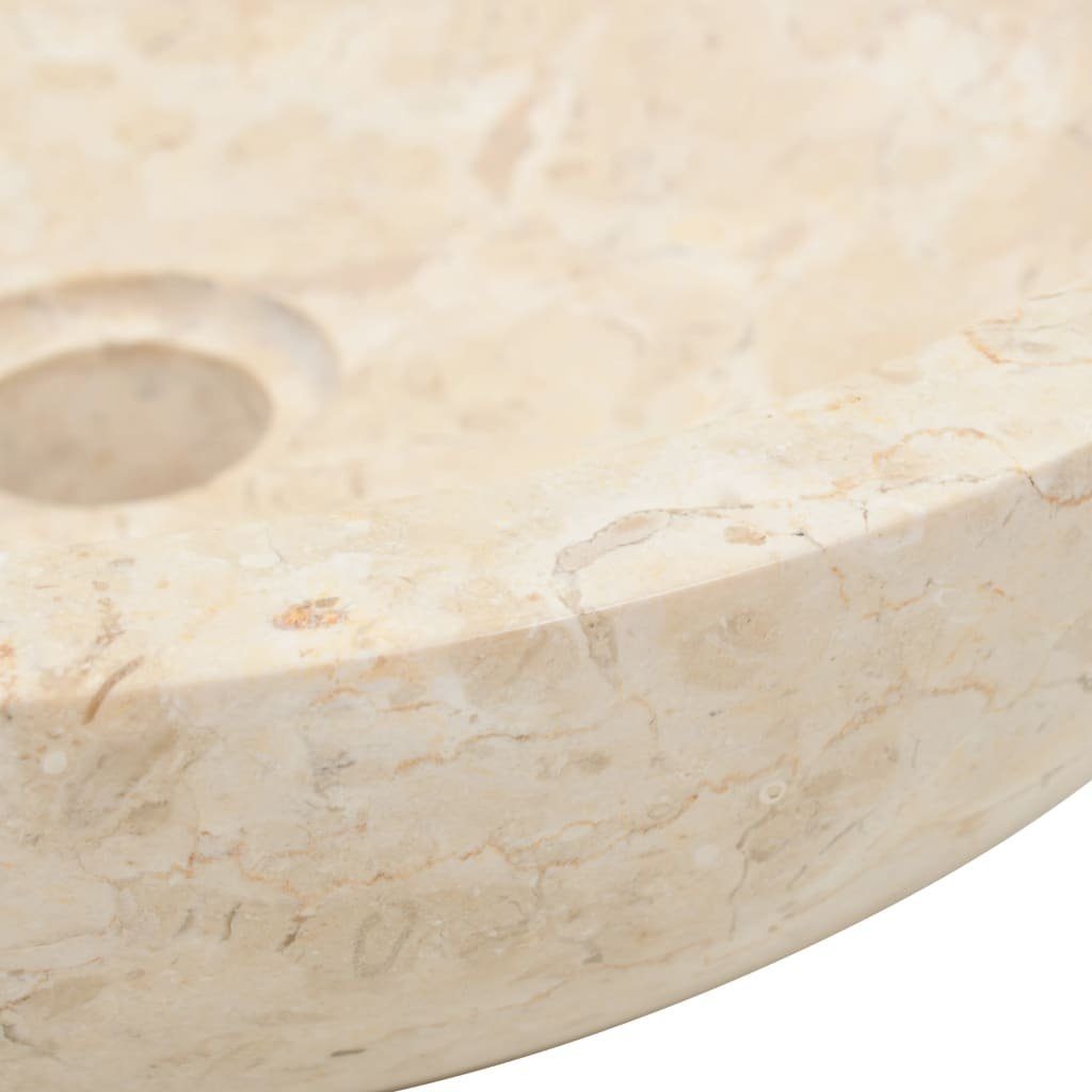 vidaXL Waschbecken Waschbecken 40x12 cm Marmor Creme