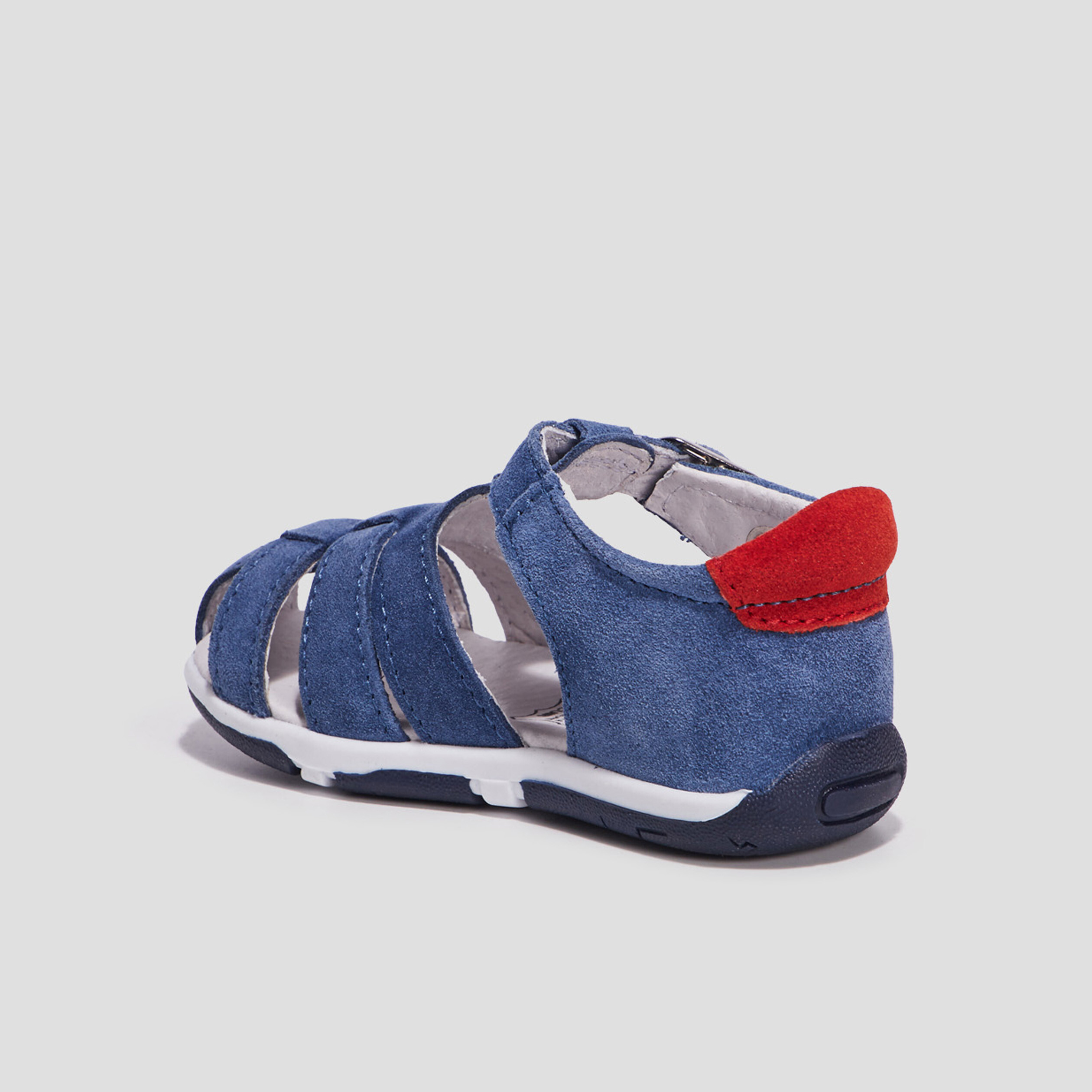 Sandales en cuir bleu bébé garçon | La Halle