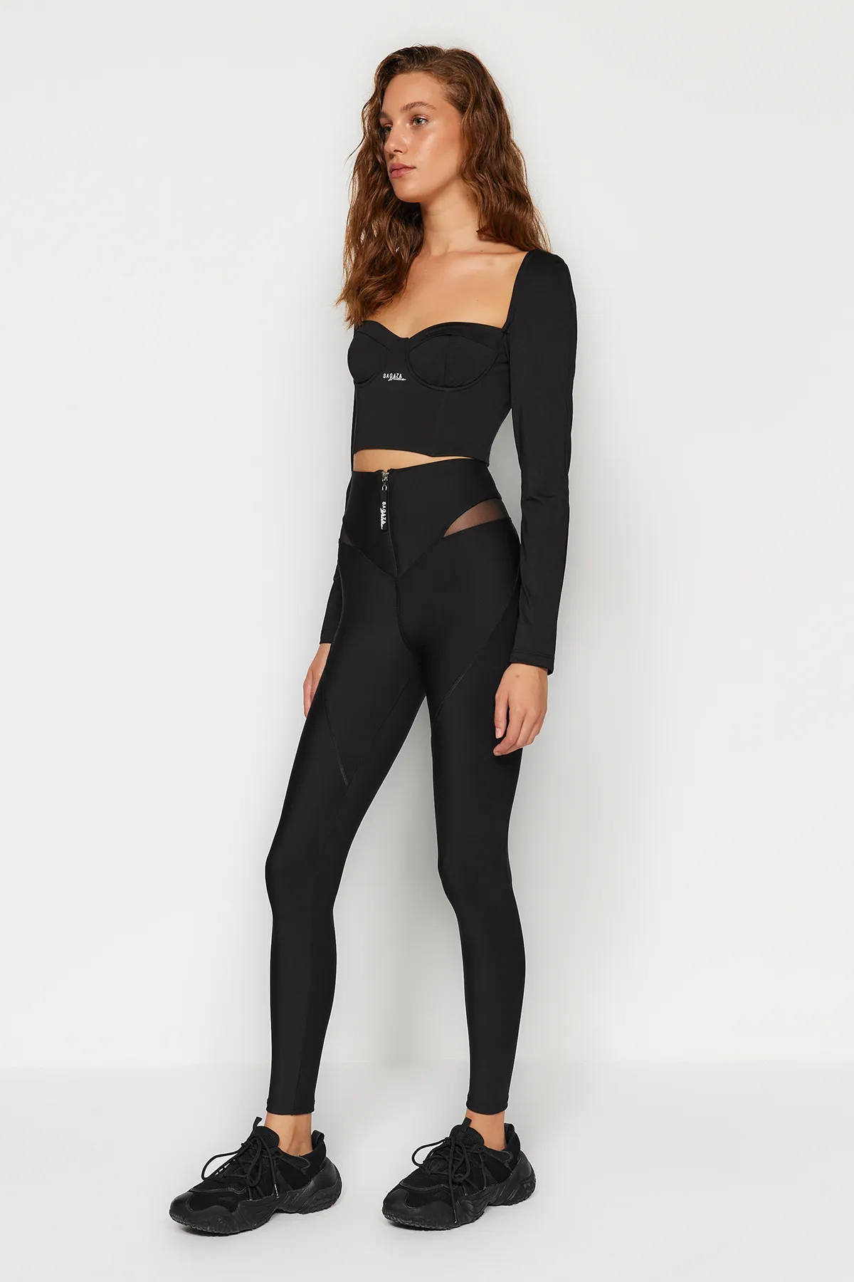 Trendyol Collection  Sport-Leggings - Schwarz - Hoher Bund