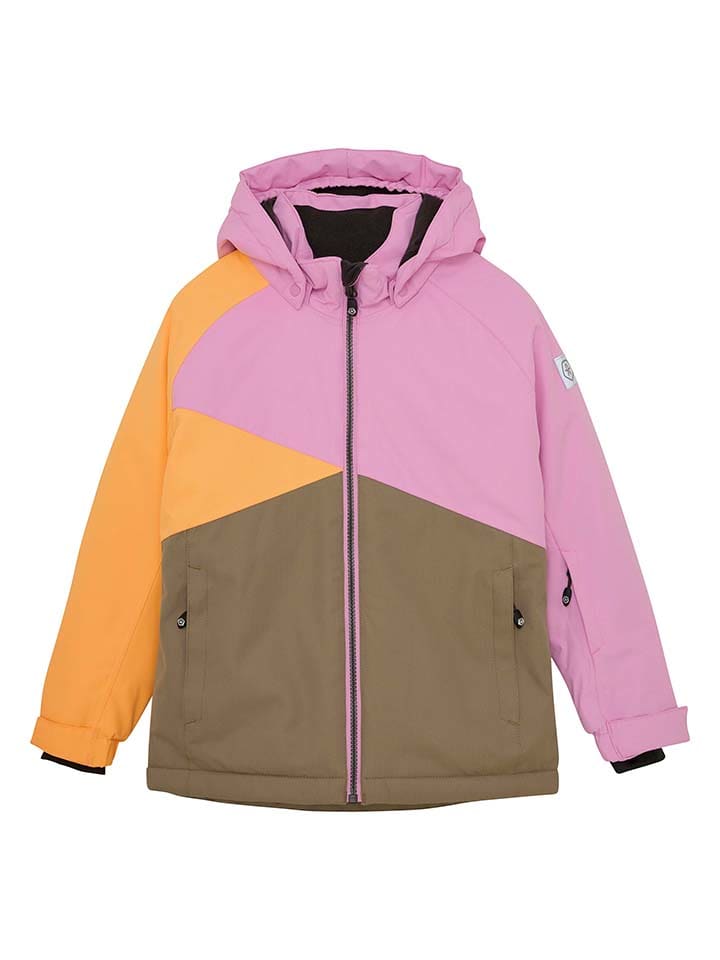 Color Kids Ski-/ Snowboardjacke in Rosa/ Orange/ Khaki günstig kaufen