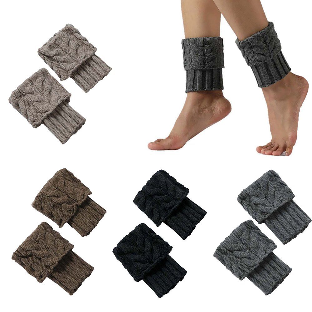 DRSEON Beinstulpen 4 Paar Winter Stulpen Damen Gestrickte Beinwärmer Stricken (4-St)