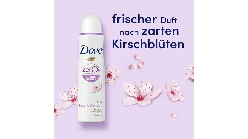 Dove Deodorant-Spray mit Zink-Komplex Kirschblütenduft  0% Aluminiumsalze 150 ml
