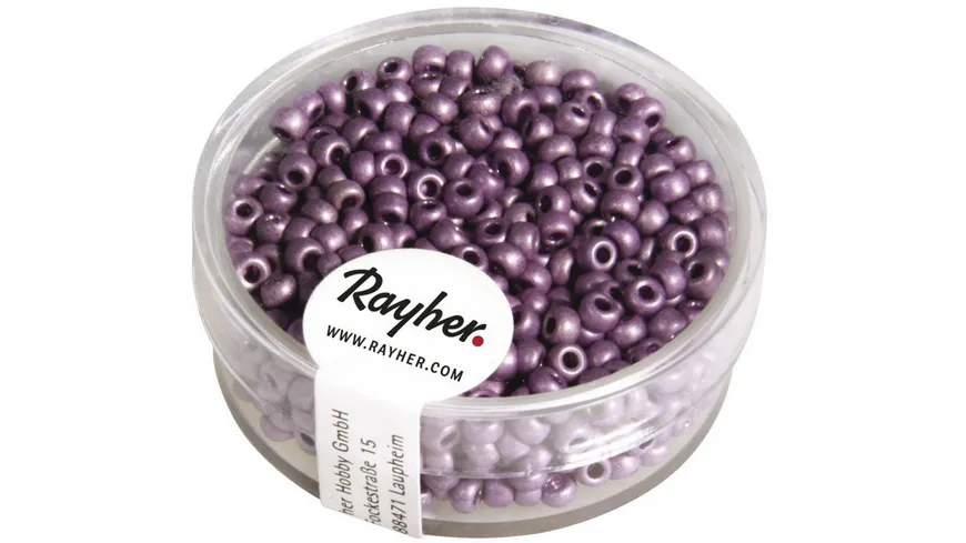 rayher Metallic-Rocailles matt Violett 2,6 mm ø 17 g