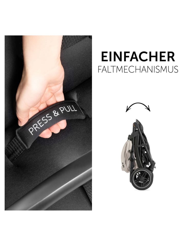 Hauck Buggy Rapid 4D (bis 25 kg) - XL Verdeck & in schwarz,beige günstig kaufen onesize