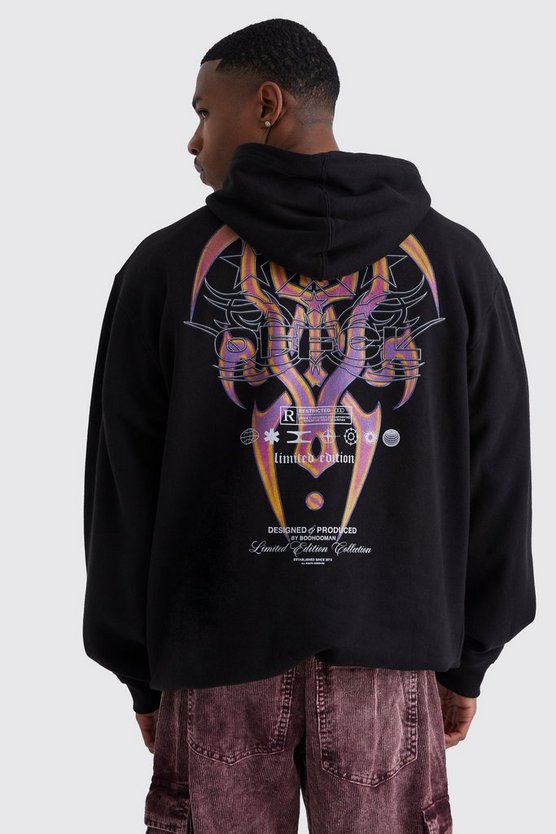 Oversize Hoodie mit Gothic-Print