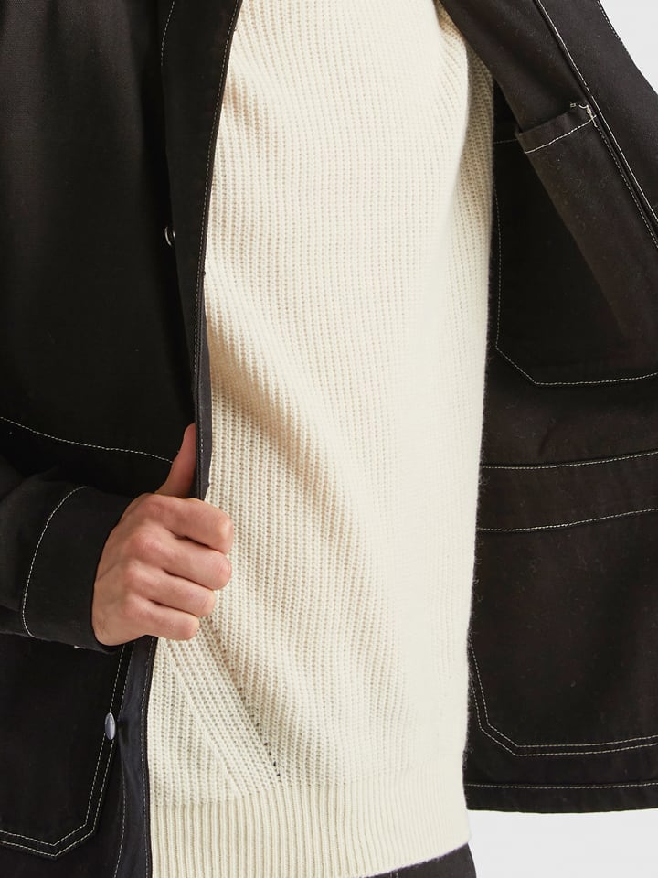 Benetton Hemdjacke in Schwarz günstig kaufen