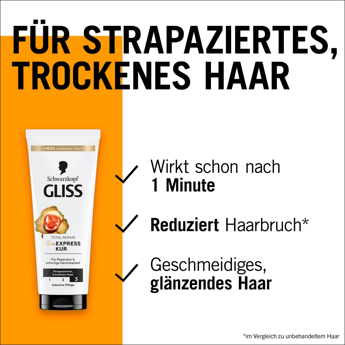 Haarkur Total Repair 1 Min Express-Kur, 200 ml
