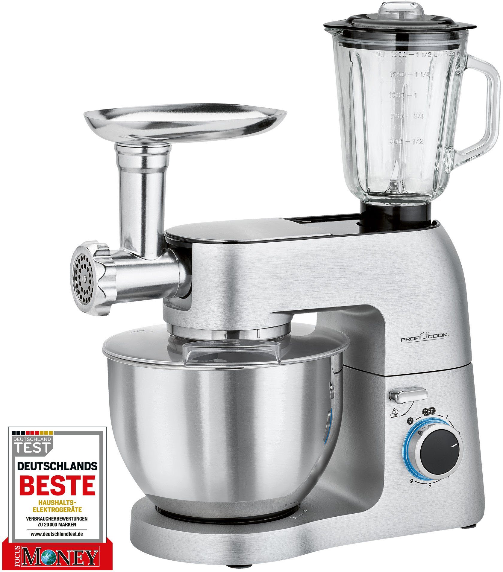 ProfiCook Küchenmaschine PC-KM 1189, 1500 W, 6,7 l Schüssel