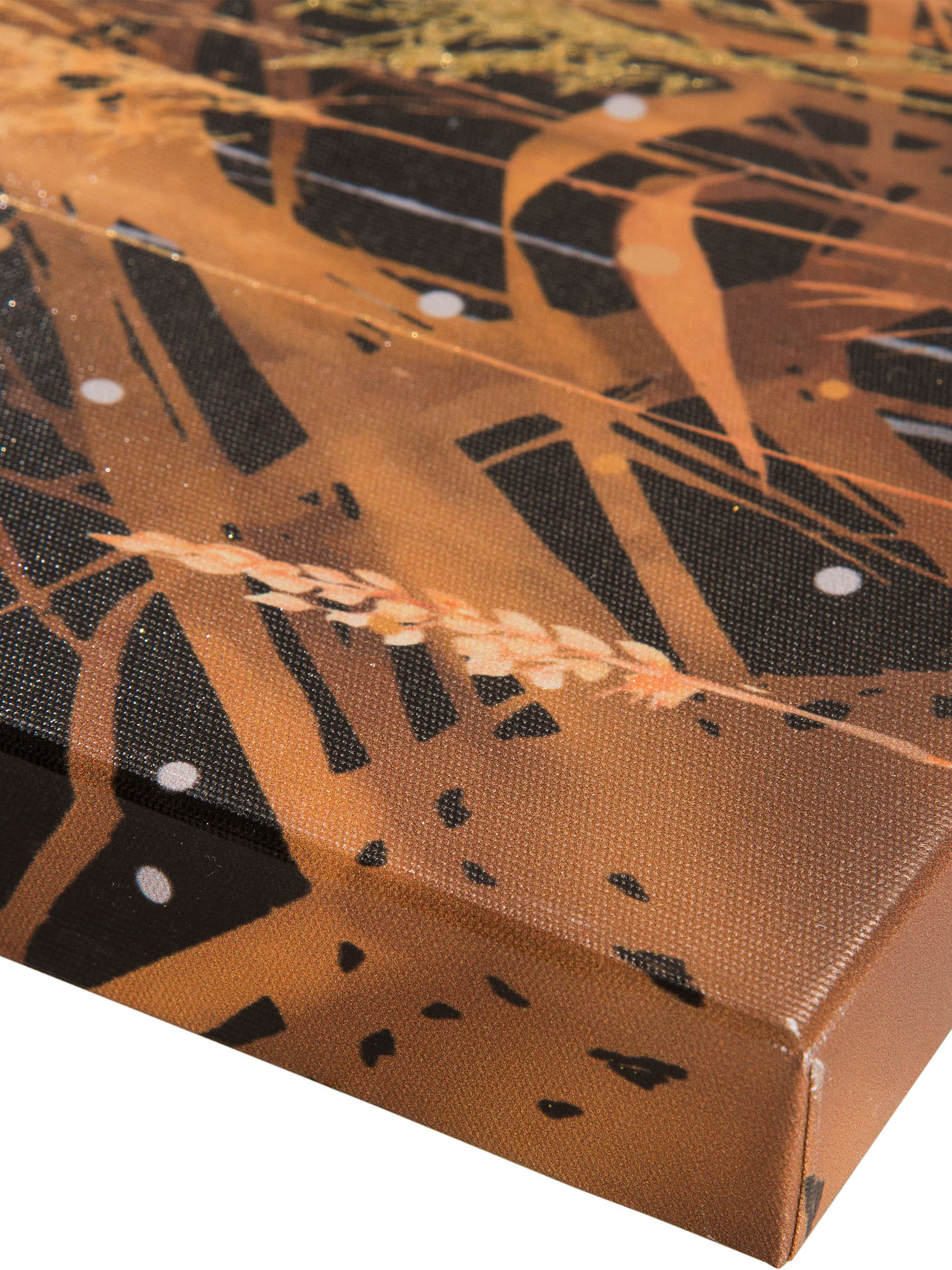 Leopard im Gras Leinwand Druck, Braun