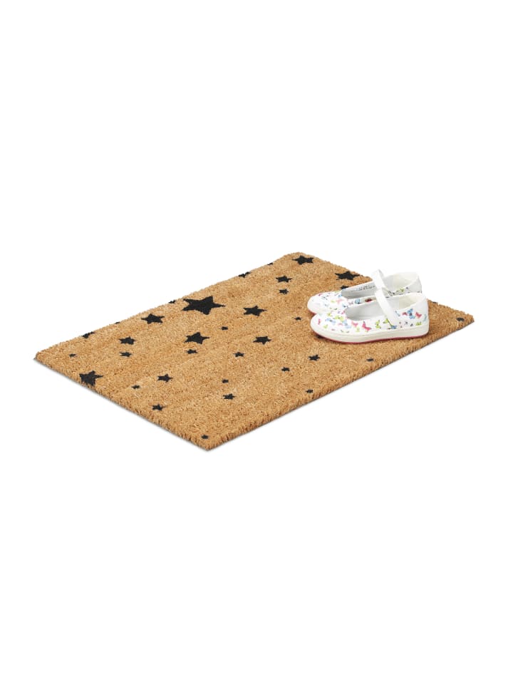 relaxdays Fußmatte Sterne in Schwarz - (B)60 x (T)40 cm günstig kaufen onesize