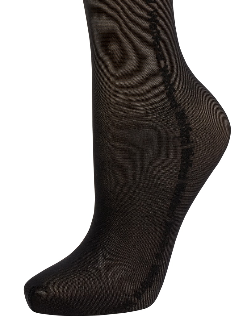 Strumpfhose mit Logo-Streifen - 20 DEN in schwarz