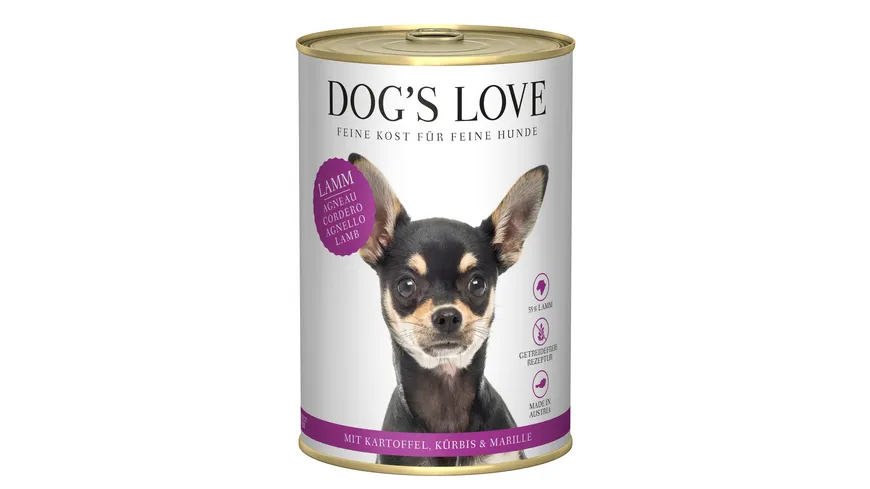 DOG'S LOVE Hundenassfutter Adult Lamm 400 g