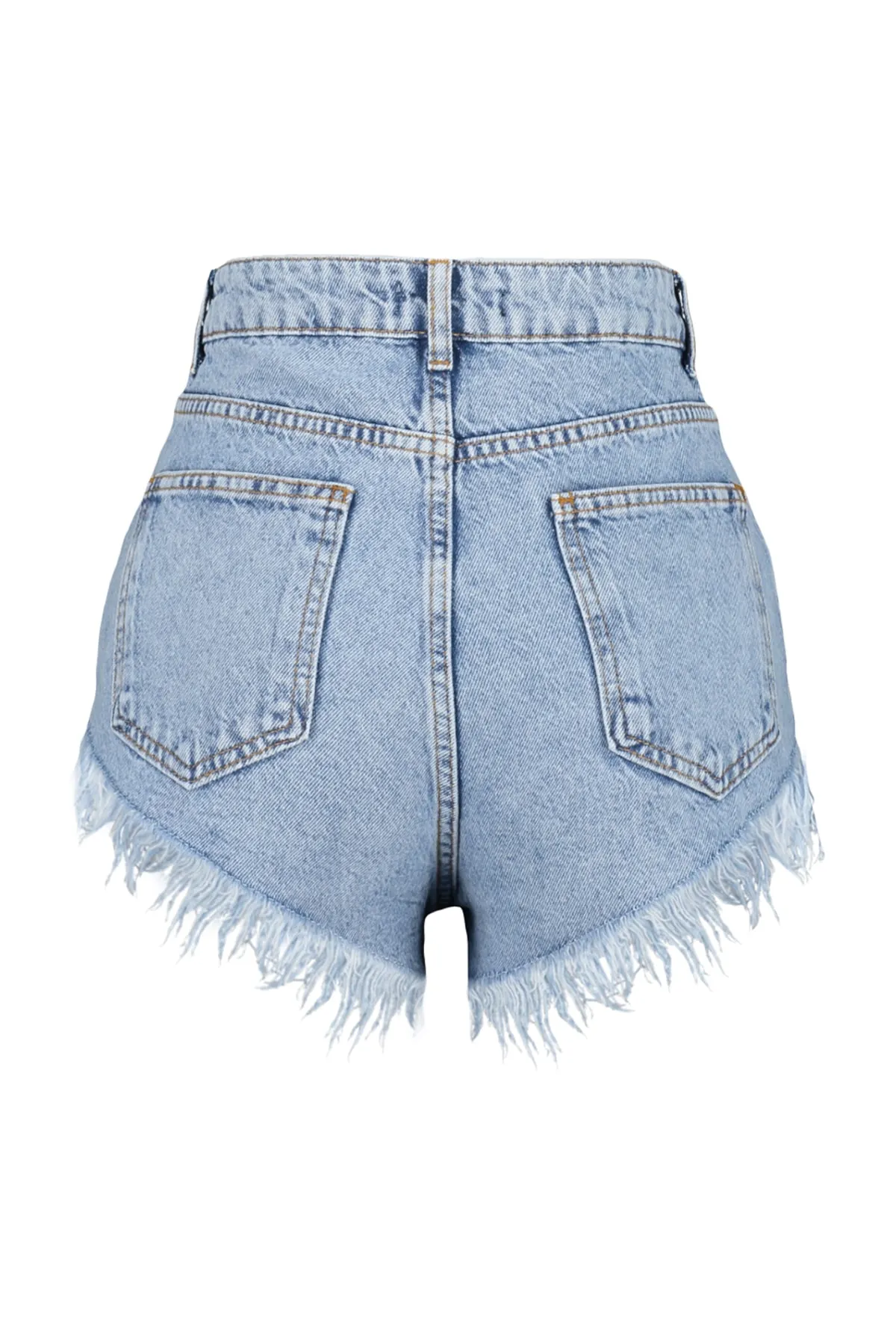 Trendyol Collection  Shorts - Blau - Hoher Bund