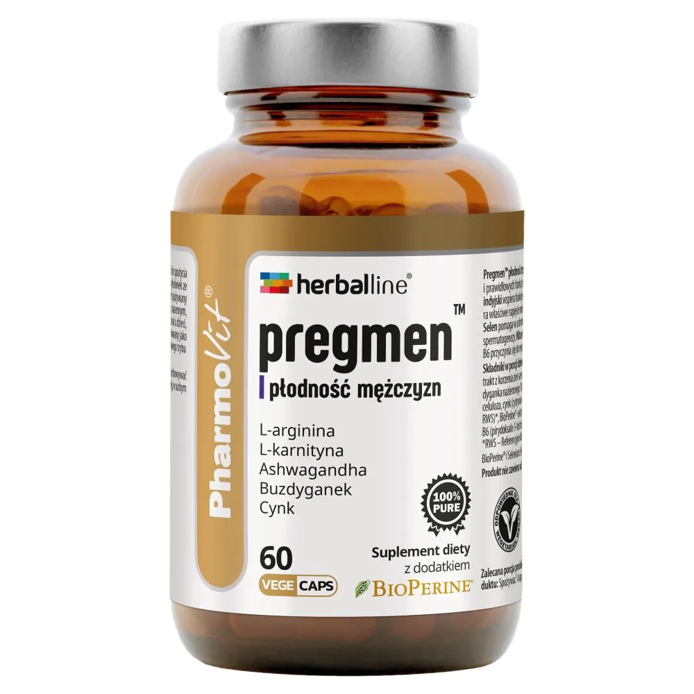 Pharmovit Pregmen Mandlig Fertilitet Kosttilskud, der understøtter mænds reproduktive sundhed i kapsler
