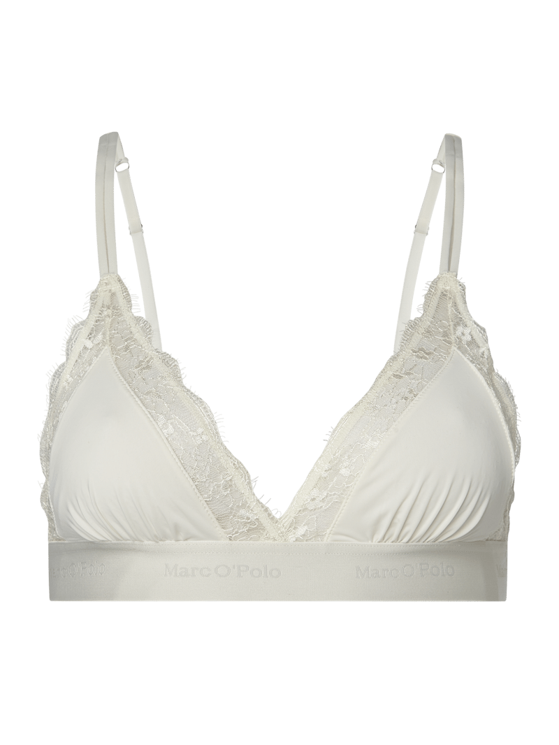 Bustier aus Mikrofaser mit Spitze in offwhite