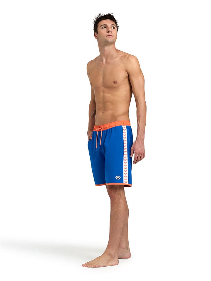 Arena Badeshorts in Blau/ Orange günstig kaufen