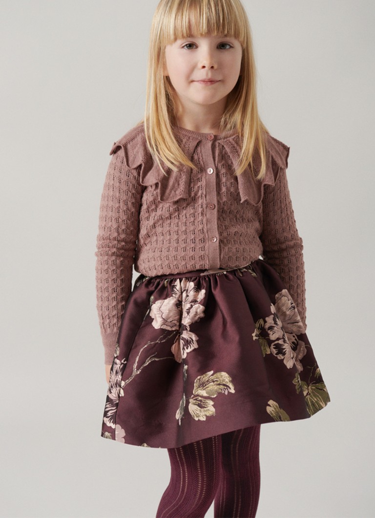 MarMar COPENHAGEN Gilet Thalia in maglia fine con motivo traforato