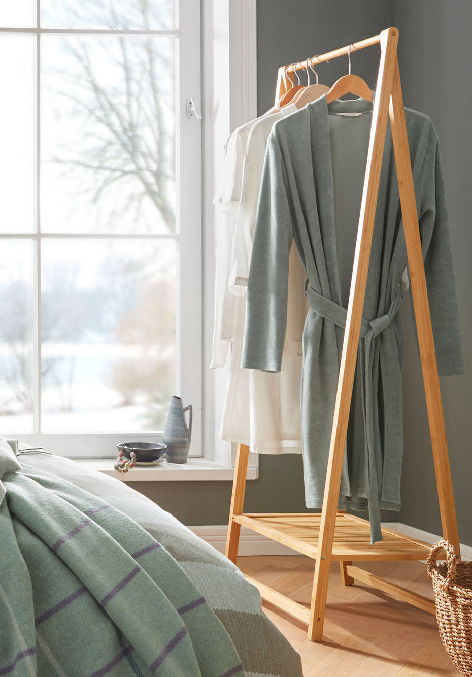 Wellness-Bademantel aus reinem Bio-Frottee-Jersey