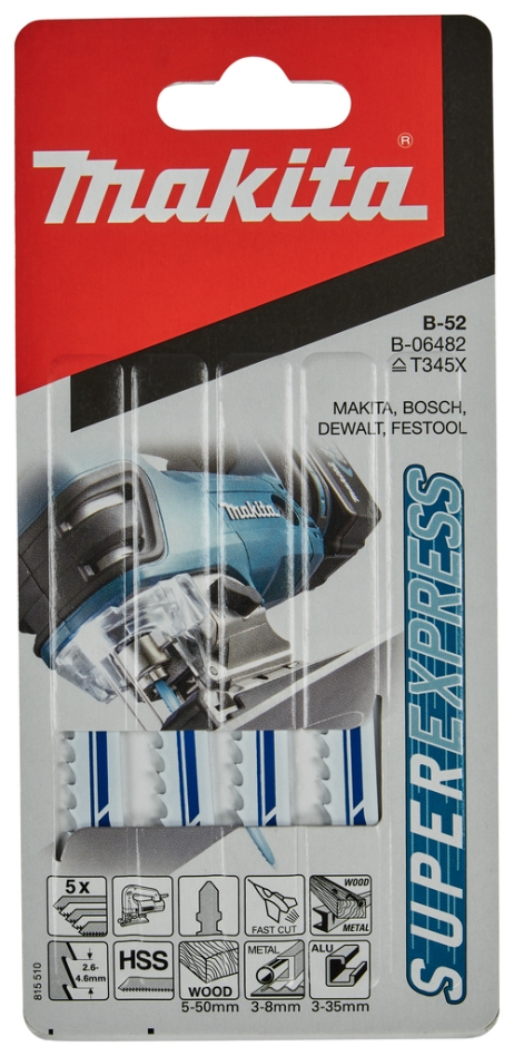 Makita tartozékok B-06482 progresszív szúrófűrészlap B52 5 darabos