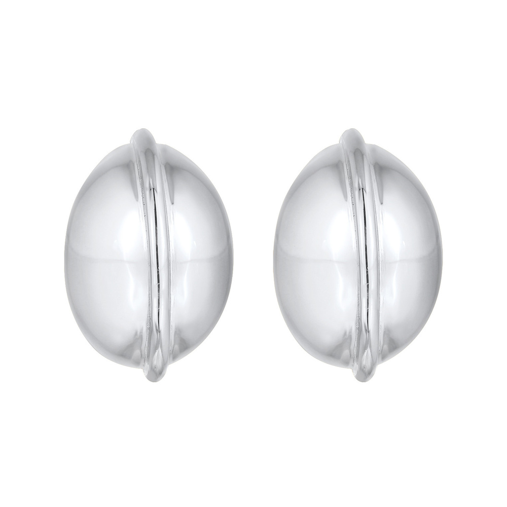 Elli Elli Boucles d'Oreilles Créoles pour femmes Chunky Basic Tendance en argent sterl Boucles d'oreilles