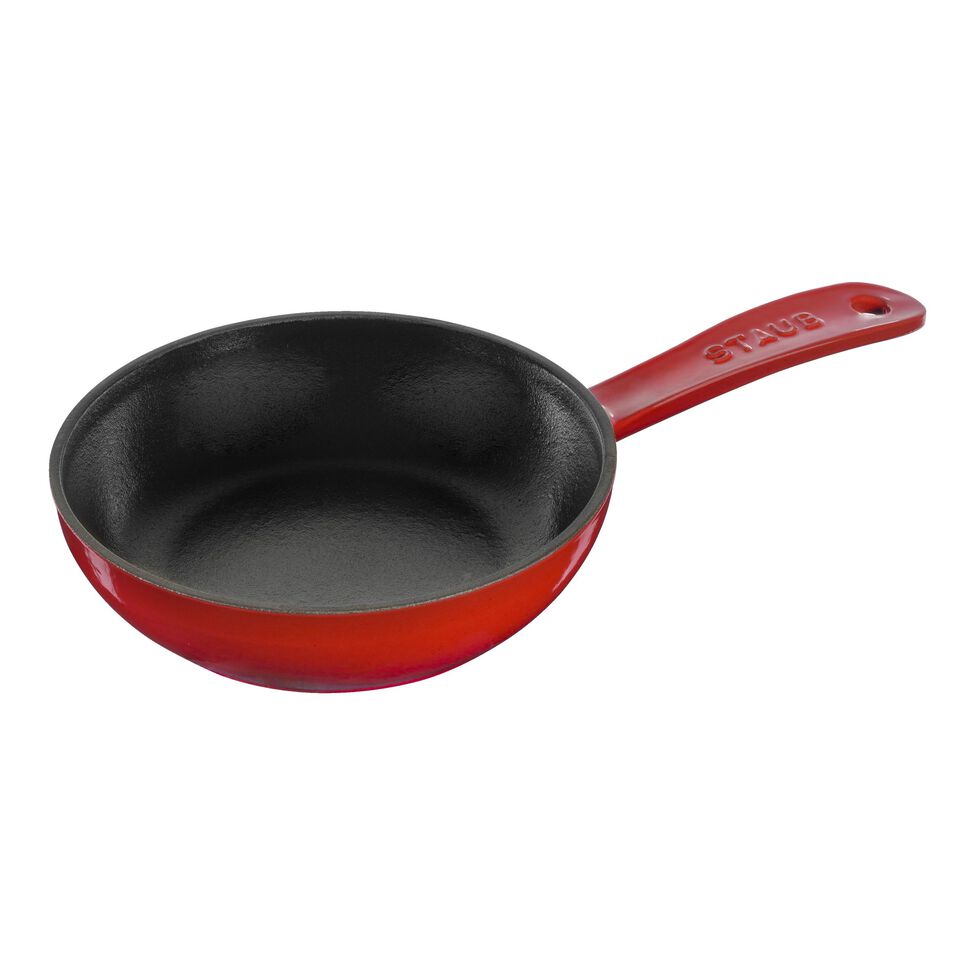 Bratpfanne 16 cm, Gusseisen, Kirsch-Rot