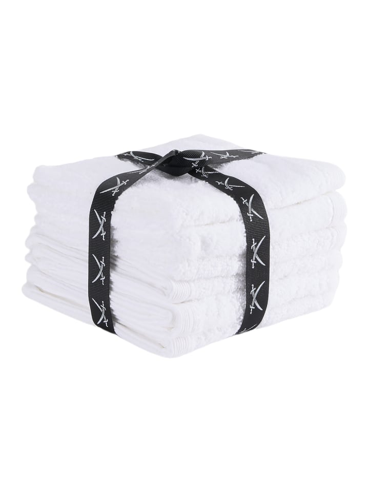 Sansibar Seiftuch 6er Set Frottier-Serie Classic, 30x30 cm in Weiß günstig kaufen 30x30 cm