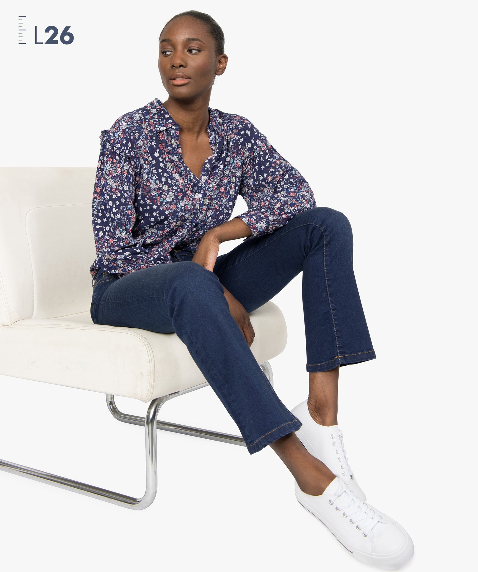 Jean femme coupe Bootcut - L26 brut | GEMO