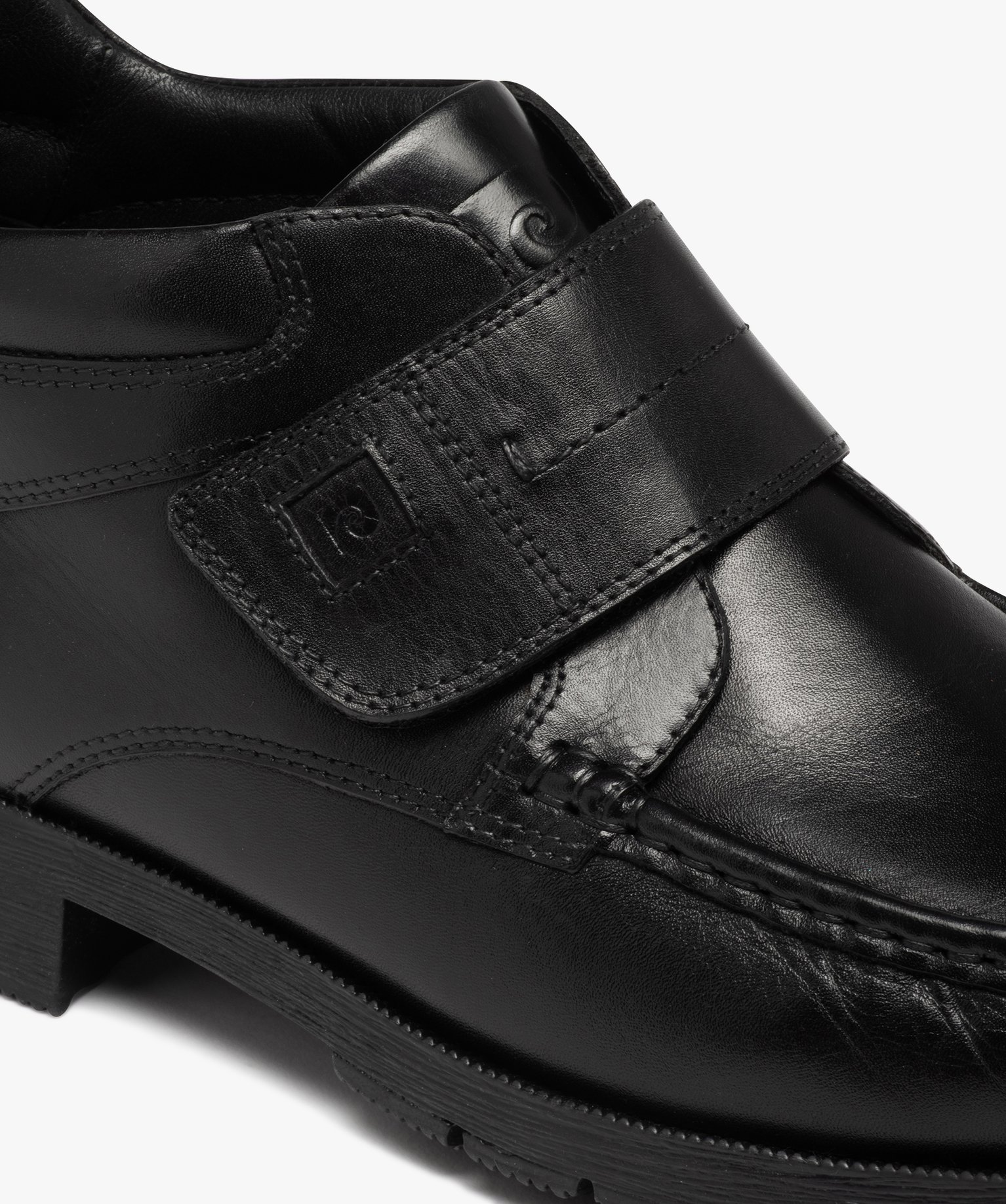 Boots homme unies en cuir avec scratch - Pierre Cardin noir | GEMO