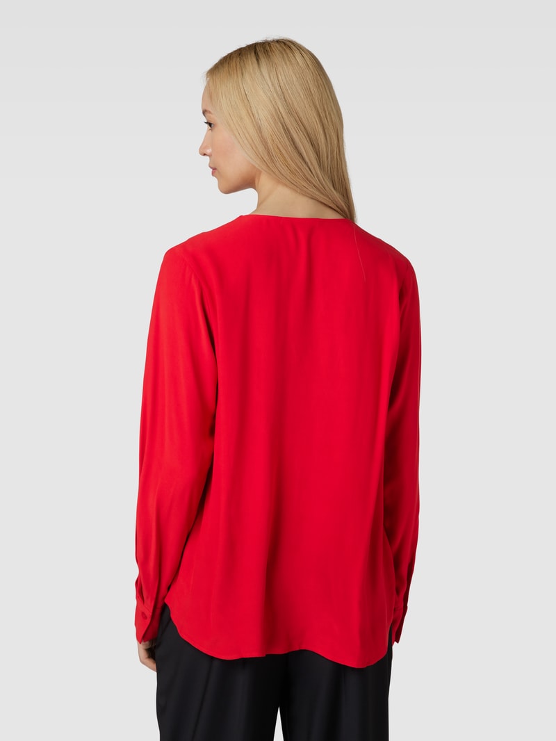 Blusenshirt mit V-Ausschnitt in rot