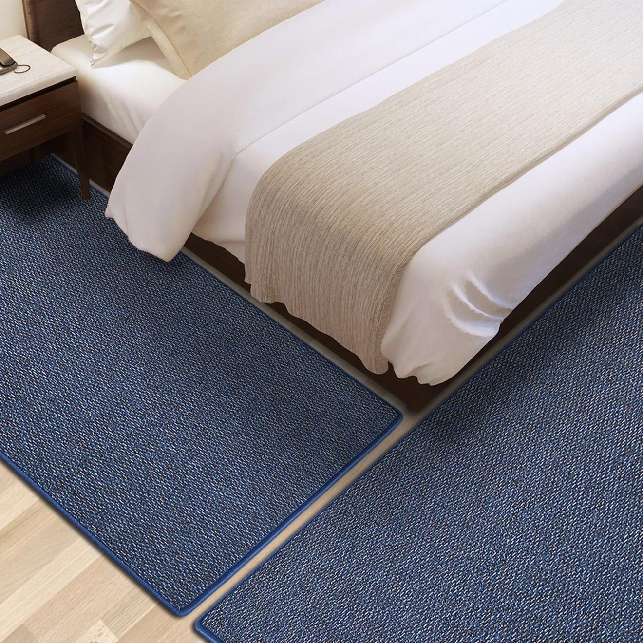 Bettumrandung Malakka, rechteckig, Läufer-Set für das Schlafzimmer Karat, Höhe 6.5 mm, (3-tlg)