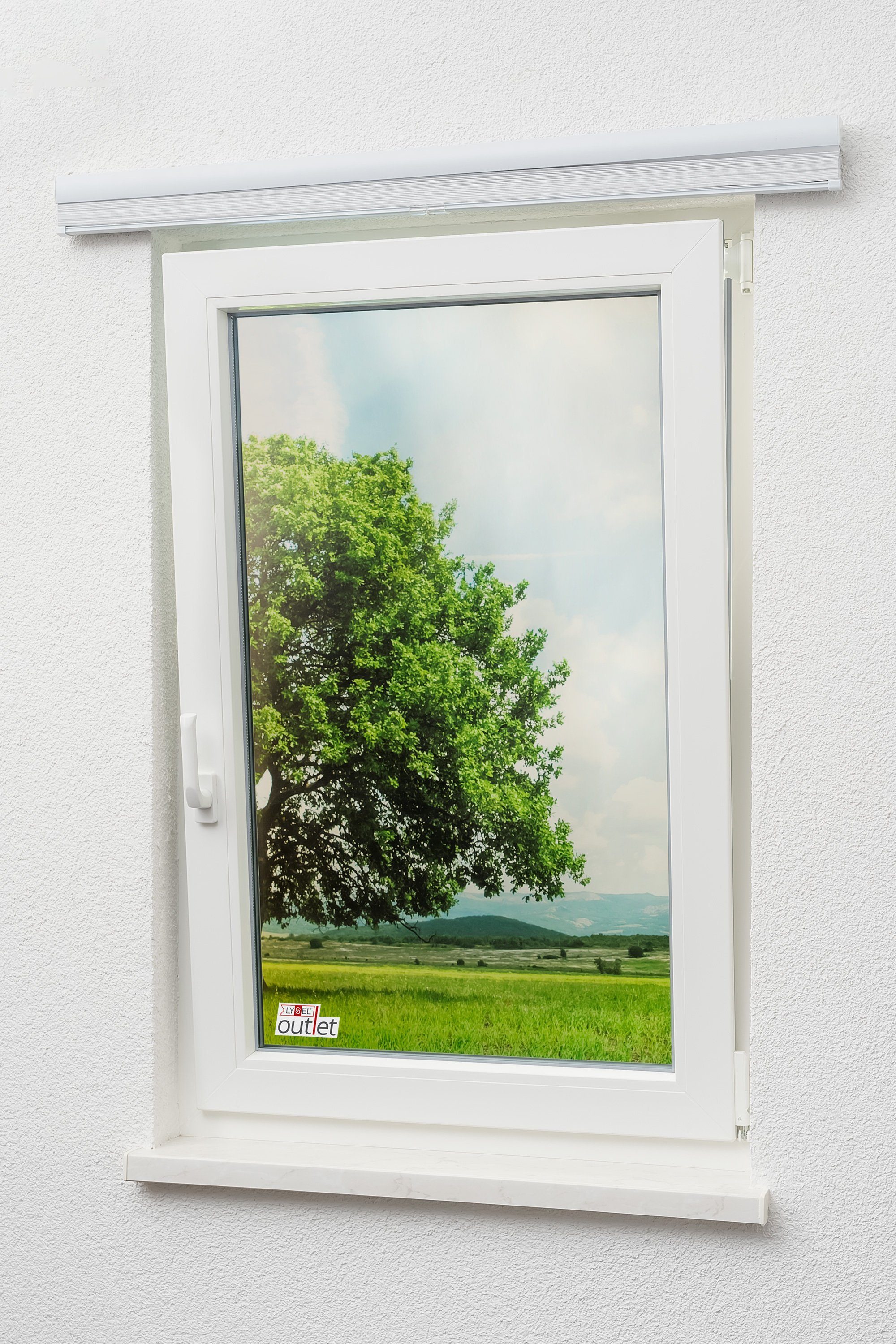 Plissee Thermo freihängend Reinweiß, LYSEL®, abdunkelnd, HxB 160x80cm