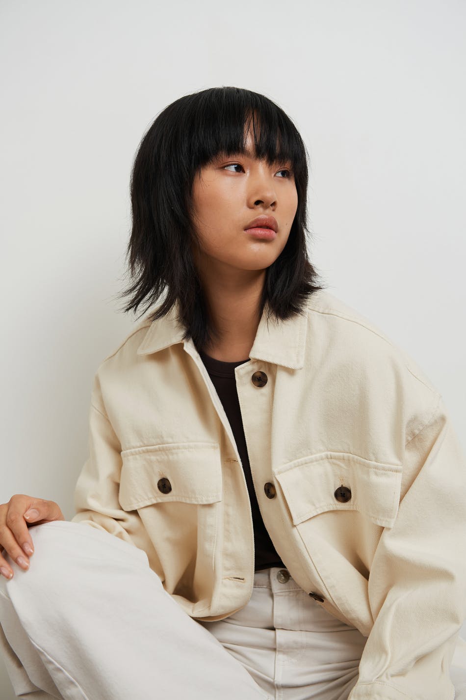 Denim twill overshirt