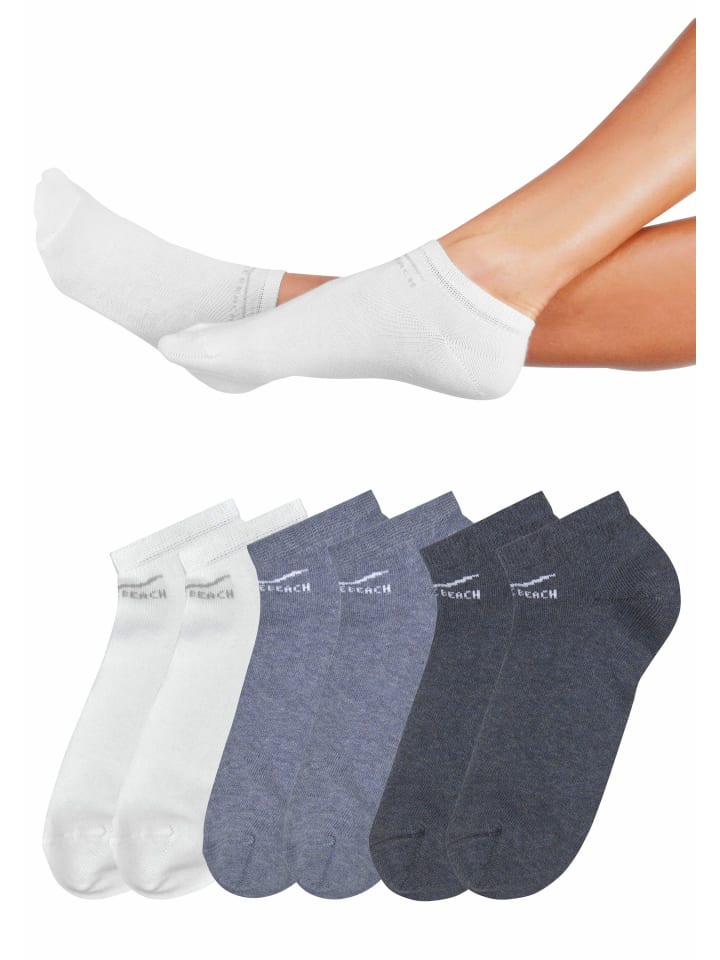 Venice Beach Sneakersocken in weiß, jeans-meliert, dunkel jeans-meliert günstig kaufen