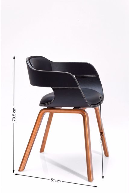 KARE Armlehnenstuhl Costa Walnut Schwarz