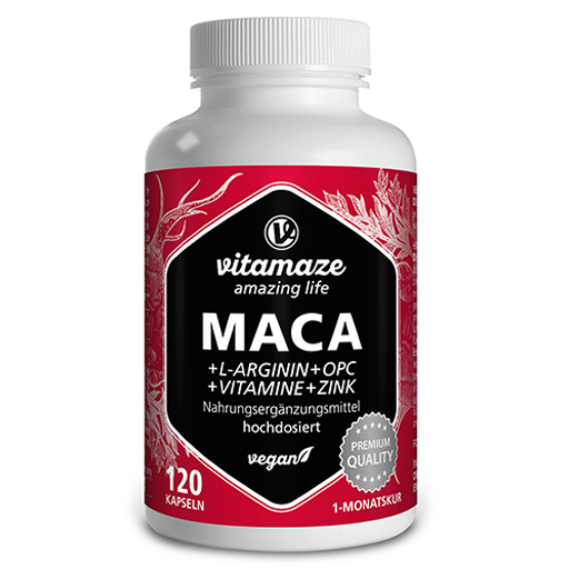 MACA 10:1 hochdosiert L-Arginin OPC Vit.vegan Kps.  120 St  Kapseln