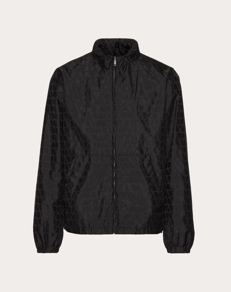 Nylon vindjakke med ikonisk toile-mønster