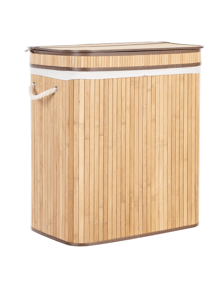 Beliani Wäschekörbe KALTHOTA in Heller Holzfarbton - (W) 52 x (H) 60 x (L) 34 cm günstig kaufen onesize