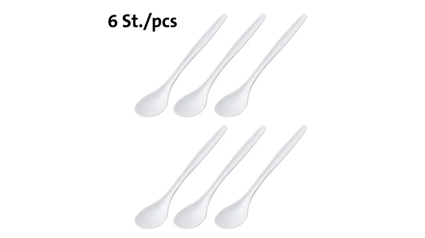 WESTMARK 6 Eierlöffel, 14,5 cm weiß