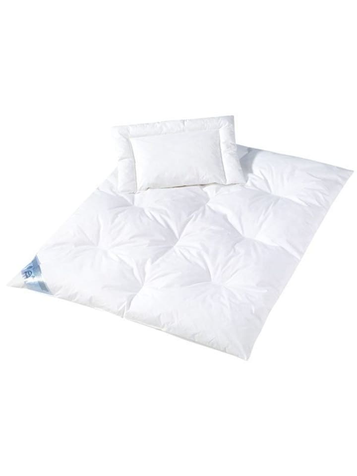 Julius Zöllner Steppbett-Set Federn & Daunen 100 x 135 cm   40 x 60 in weiss günstig kaufen onesize