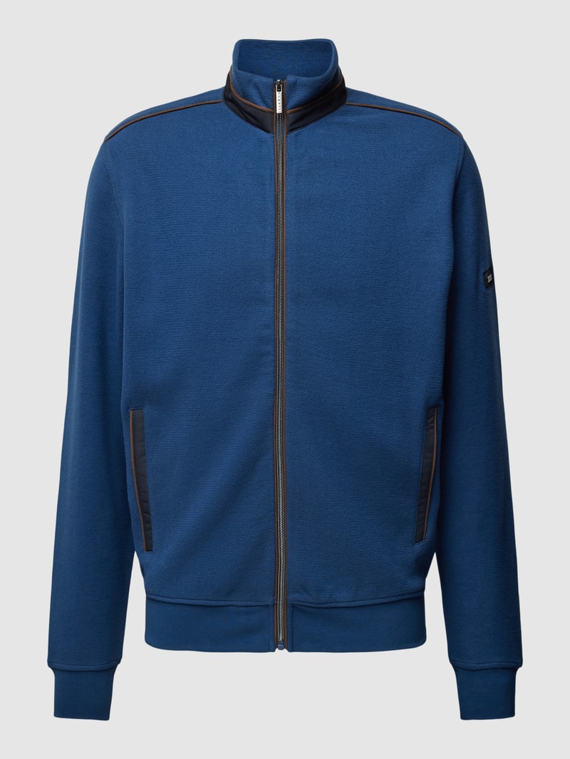 Sweatjacke mit Reißverschluss in marineblau