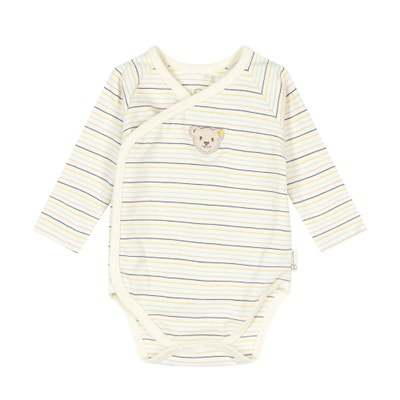 Wickelbody langarm, beige für Mädchen