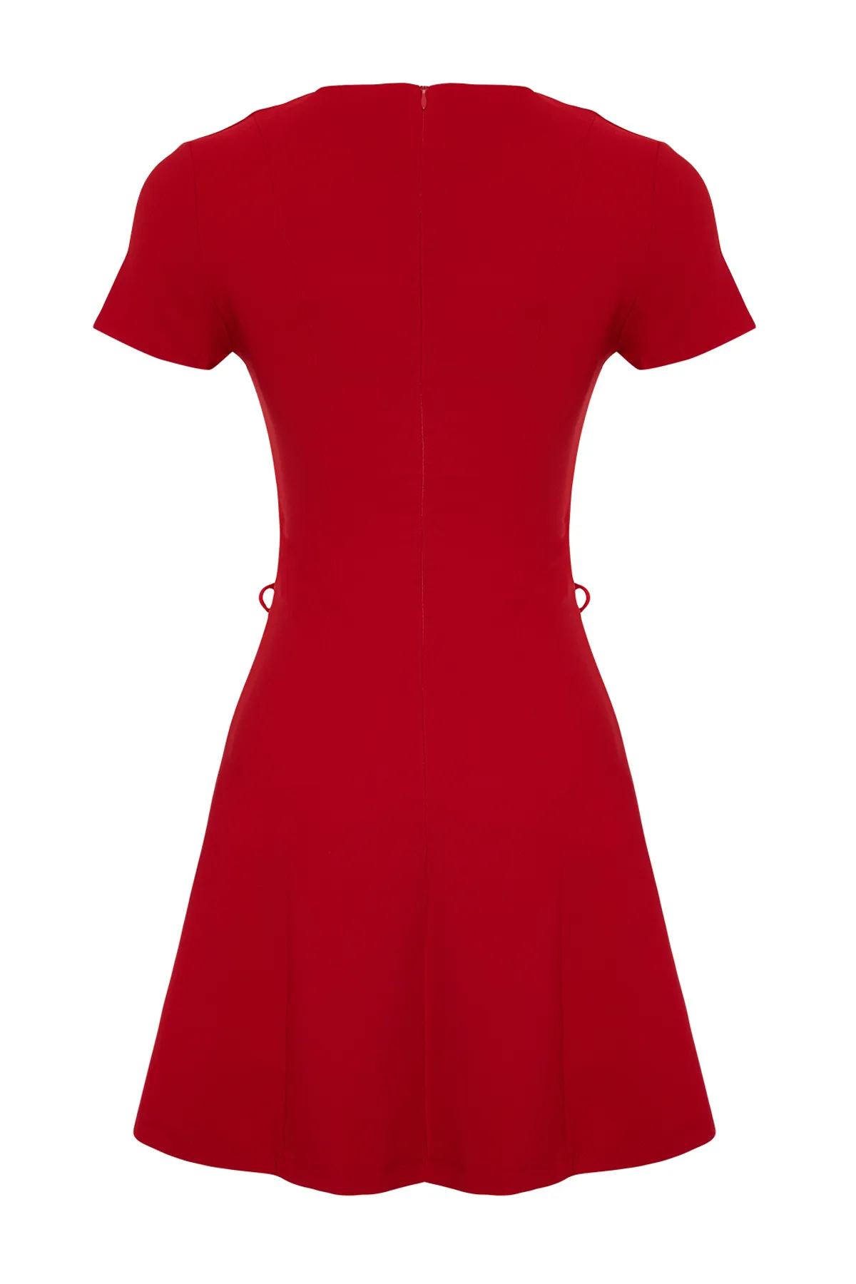 Trendyol Collection  Rotes gewebtes Minikleid TWOSS24EL00803