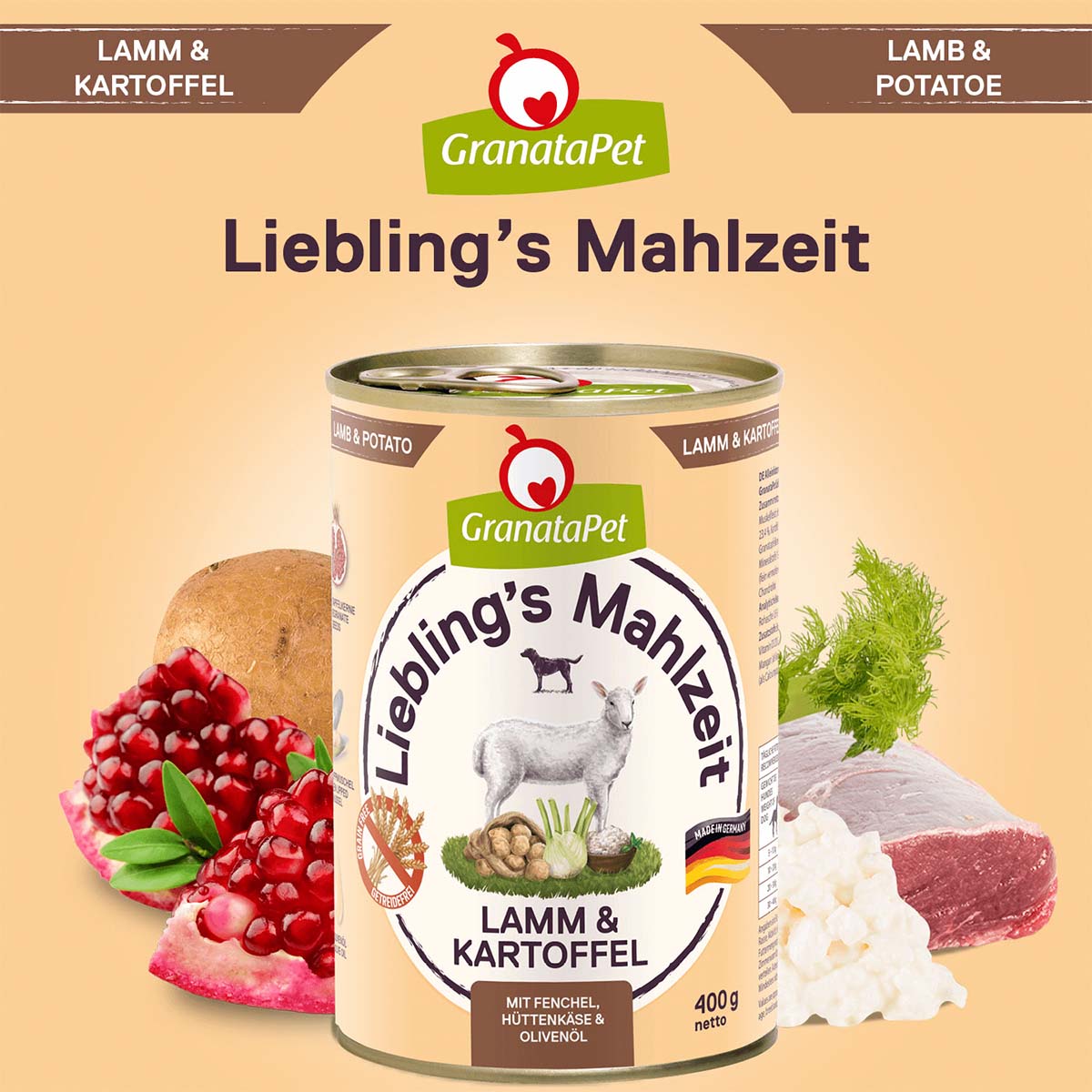 GranataPet Liebling's Mahlzeit Lamm und Kartoffel bei ZooRoyal