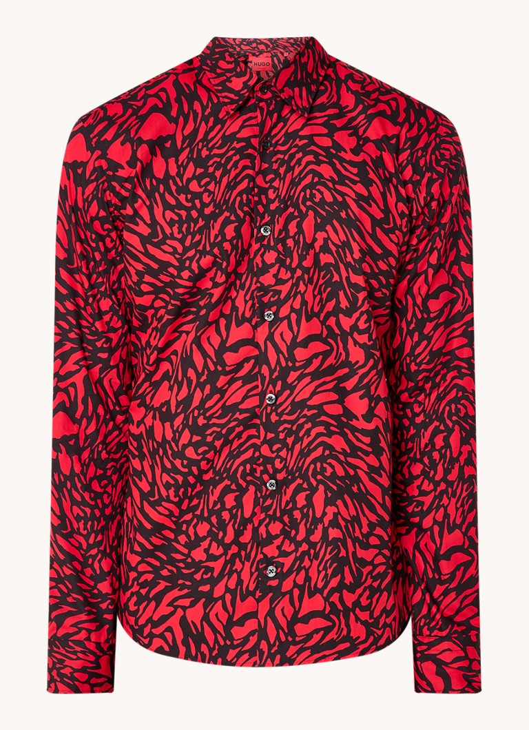 Camisa HUGO BOSS Ermo de corte regular com estampa.