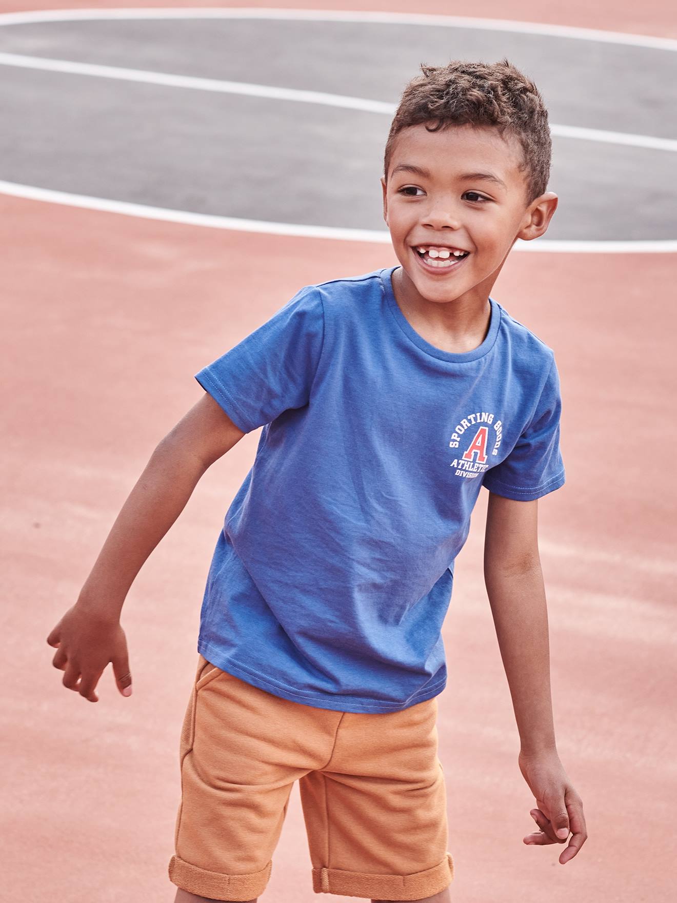 T-shirt team sport Basics garçon dark bleu indigo