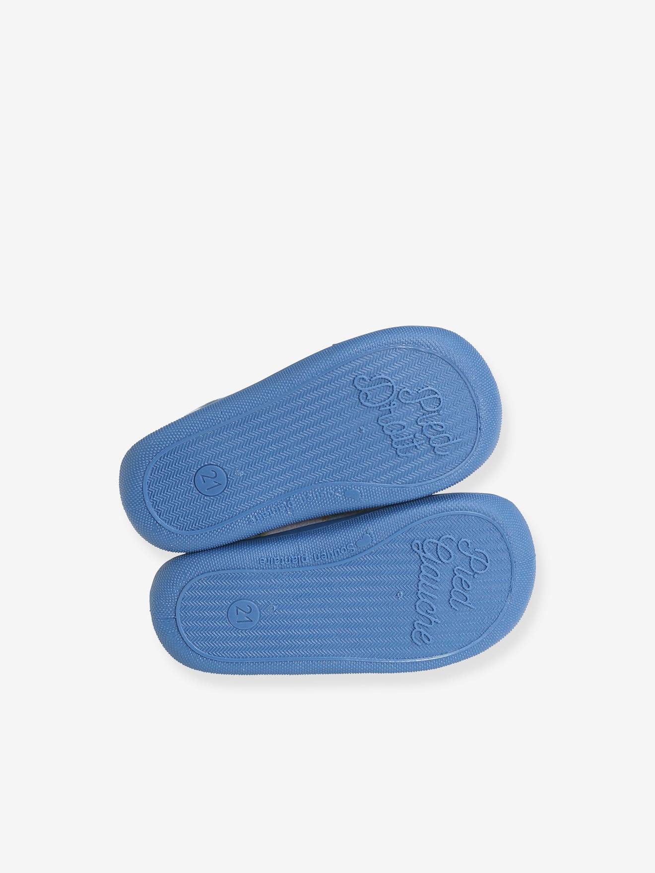Chaussons zippés bébé garçon fabriqués en France gris imprimé
