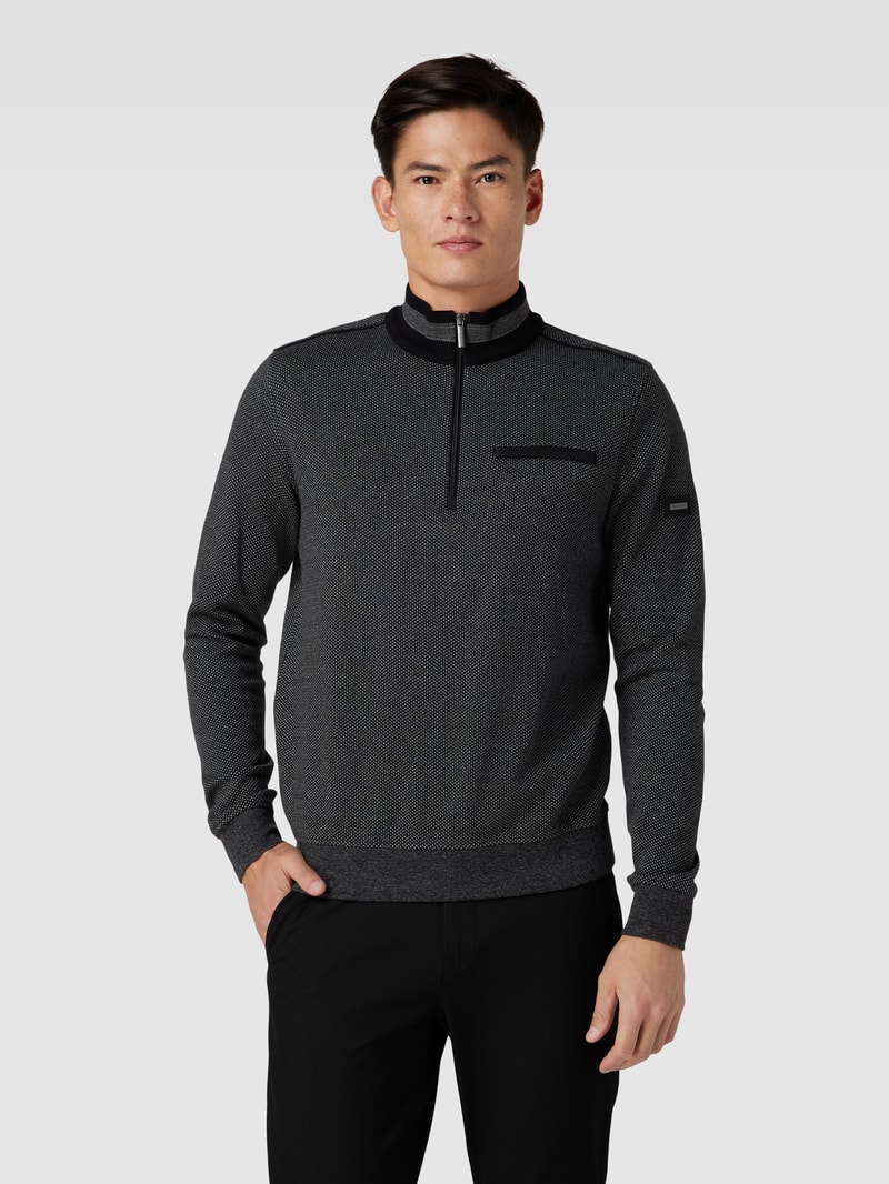 Sweatshirt mit Stehkragen in anthrazit