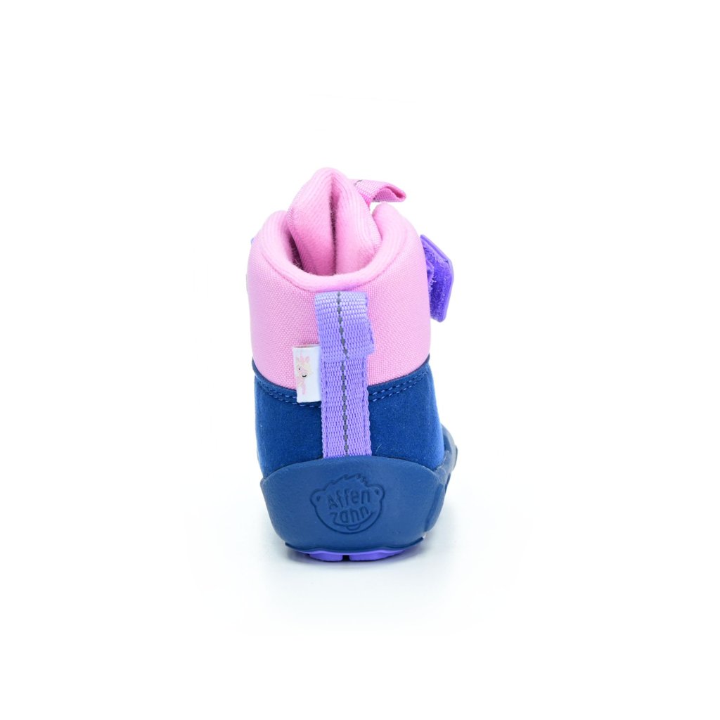 Affenzahn Lauflerner Vegan Warmy Einhorn Blau-Pink Winterbarfußschuhe
