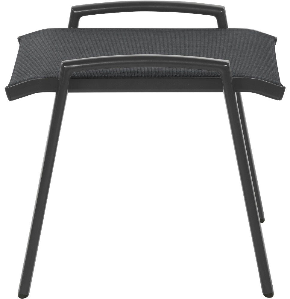 Siena Garden Gartenlounge-Hocker Savina (1 St), Alu, Textilbezug, schwarz